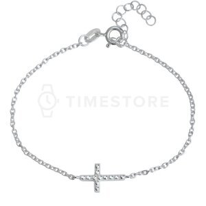 Strieborný náramok s krížikom TS-BR-0054