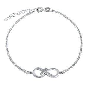 Strieborný náramok infinity krížik Joseph s Brilliance Zirconia dámsky
