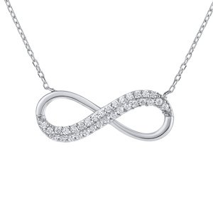 Strieborný náhrdelník infinity Sara s Brilliance Zirconia