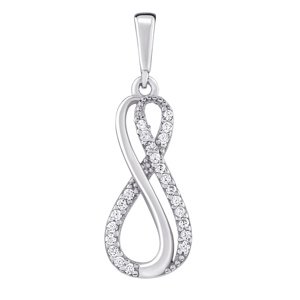 Strieborný prívesok INFINITY dvojitý s Brilliance Zirconia