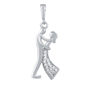 Strieborný prívesok tanečníci s Brilliance Zirconia