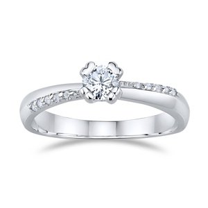 Strieborný prsteň so Swarovski® Zirconia veľkosť obvod 50 mm
