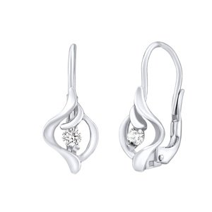 Strieborné náušnice so Swarovski Zirconia