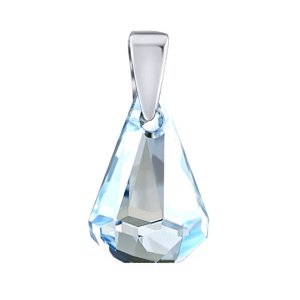 Strieborný prívesok XIRIUS Raindrop 14mm Blue Shade so Swarovski® Crystals