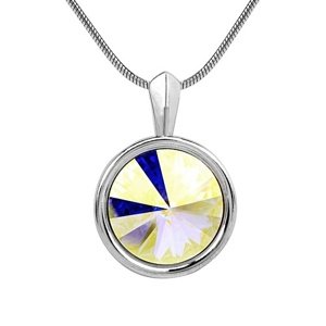 Strieborný prívesok so Swarovski® Crystals rivoli AB 12mm