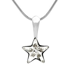 Strieborný prívesok hviezdička Swarovski® Crystals