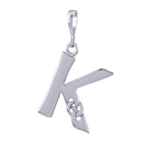 Keltský strieborný prívesok písmeno K