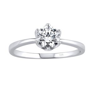 Strieborný prsteň PRINCESS so Swarovski® Zirconia veľkosť obvod 51 mm