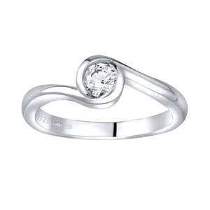 Strieborný prsteň so Swarovski® Zirconia veľkosť obvod 60 mm