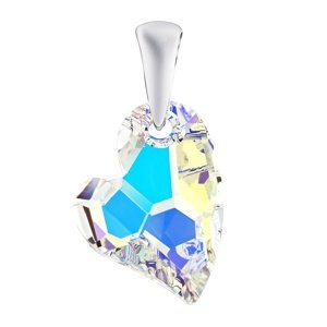 Strieborný prívesok Srdce Devoted 2 U 17mm Crystal AB so Swarovski® Crystals