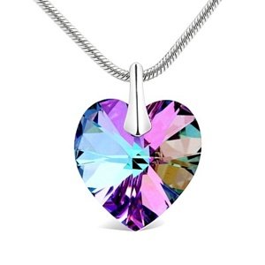 Strieborný prívesok Srdce Crystal Vitrail Light 18mm so Swarovski® Crystals