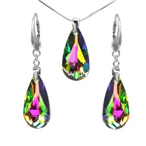 Strieborná súprava Kvapka Vitrail Medium so Swarovski® Crystals