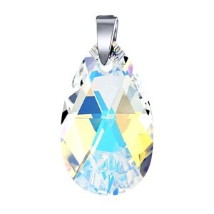 Strieborný prívesok - Kvapka 22mm so Swarovski Crystals
