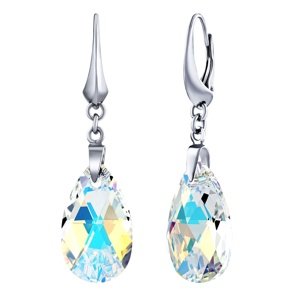 Strieborné náušnice Kvapka 22mm vyrobené so Swarovski Crystals