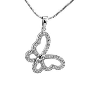 Strieborný motýlik s micro zirconia