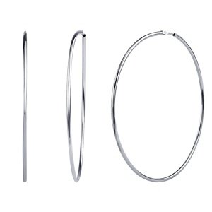 Kruhové náušnice zo striebra 2 x 80 mm