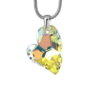 Strieborný prívesok Srdce Devoted 2 U 27mm Crystal AB so Swarovski® Crystals