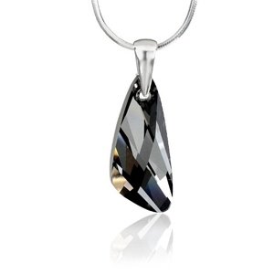 Strieborný prívesok Wing Crystal Silver Night so Swarovski Crystals