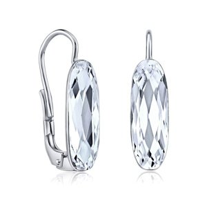 Strieborné náušnice so Swarovski® Crystals 15 mm číre