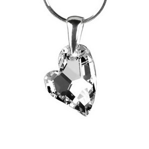 Luxusný strieborný prívesok Argent Heart 17mm so Swarovski Crystals