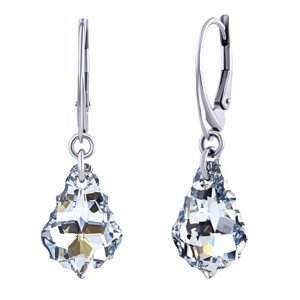 Strieborné náušnice so Swarovski® Crystals Baroque 16mm Argent