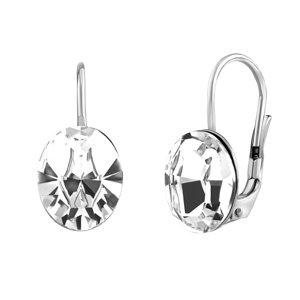 Strieborné náušnice so Swarovski® Crystals ovál