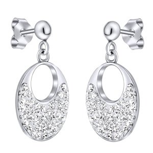 Strieborné náušnice na puzete so Swarovski® Crystals