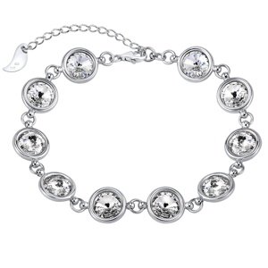 Strieborný náramok so Swarovski® Crystals 8 mm rivoli číre