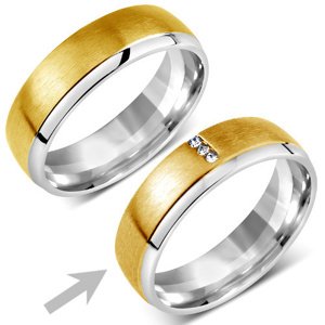 Snubný oceľový prsteň pre ženy VIENNE veľkosť obvod 52 mm