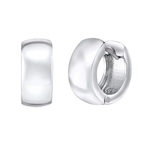Strieborné kruhové náušnice leštené 14 mm