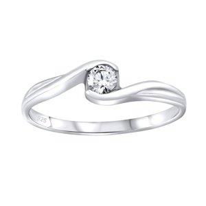 Strieborný prsteň so Swarovski® Zirconia veľkosť obvod 51 mm