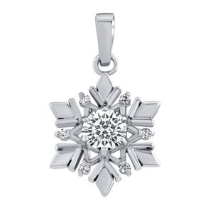 Strieborný prívesok snehová vločka so Swarovski® Zirconia