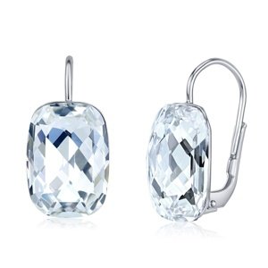 Strieborné náušnice so Swarovski® Crystals Baguette číre
