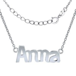 Strieborná retiazka s menom Anna