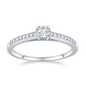 Strieborný prsteň ATHENAIS so Swarovski® Zirconia veľkosť obvod 52 mm