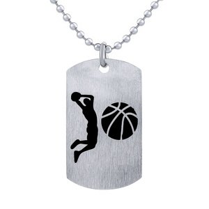 Oceľový prívesok Basketbal - vrátane retiazky 60cm