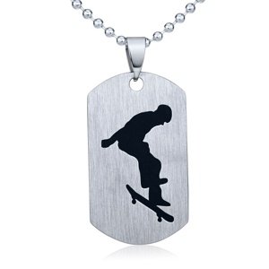 Oceľový prívesok na skateboard - vrátane retiazky 60 cm