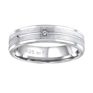 Snubný strieborný prsteň AVERY v prevedení so zirkónom pre ženy veľkosť obvod 61 mm