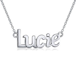 Strieborný náhrdelník s menom LUCIE