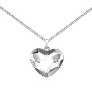 Strieborný náhrdelník so Swarovski® Crystals srdce číre
