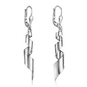 Strieborné náušnice TWIST špirálové 4,5 cm