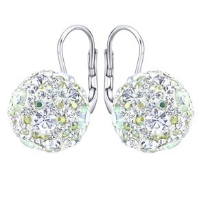 Strieborné náušnice guličky 13 mm so Swarovski® Crystals číre
