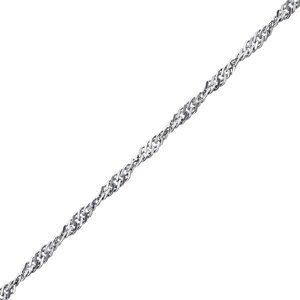 Strieborná retiazka točená curb na nohu Caitlin 23 + 4 cm