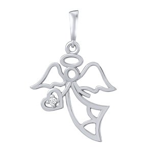 Strieborný prívesok anjel Salem s Brilliance Zirconia