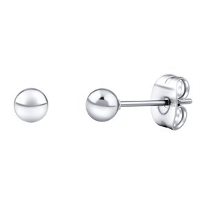 Celostrieborné náušnice kôstky - guličky 4 mm
