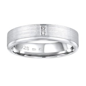 Snubný strieborný prsteň MADEIRA v prevedení so zirkónmi pre ženy veľkosť obvod 62 mm