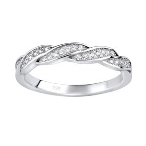 Strieborný prsteň IRIS s mikro zirkónmi veľkosť obvod 48 mm