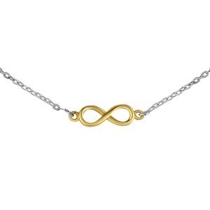 Strieborný/pozlátený náhrdelník s príveskom Infinity Jeppi