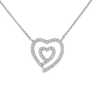 Strieborný náhrdelník srdce Marion s Brilliance Zirconia