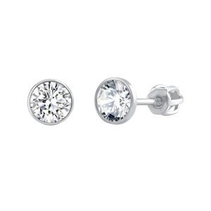 Strieborné náušnice kôstky Jenis s Brilliance Zirconia 6 mm
